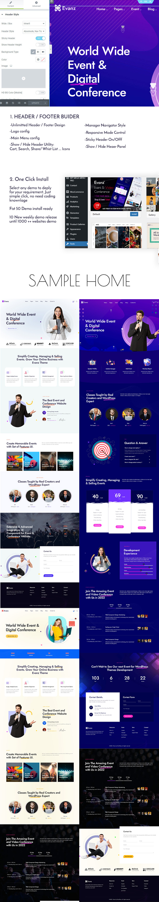 Evanz - Event and Video Conference WordPress Theme